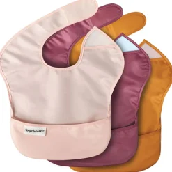 Bibs + Burps-Tiny Twinkle Mess-Proof Easy Bibs (Set of 3)