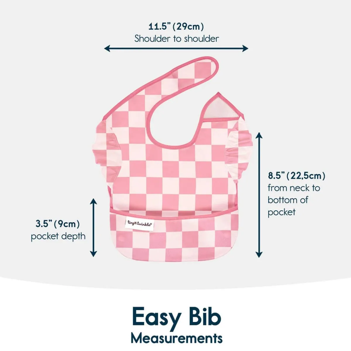 Bibs + Burps-Tiny Twinkle Mess-Proof Ruffle Easy Bibs (Set of 3)