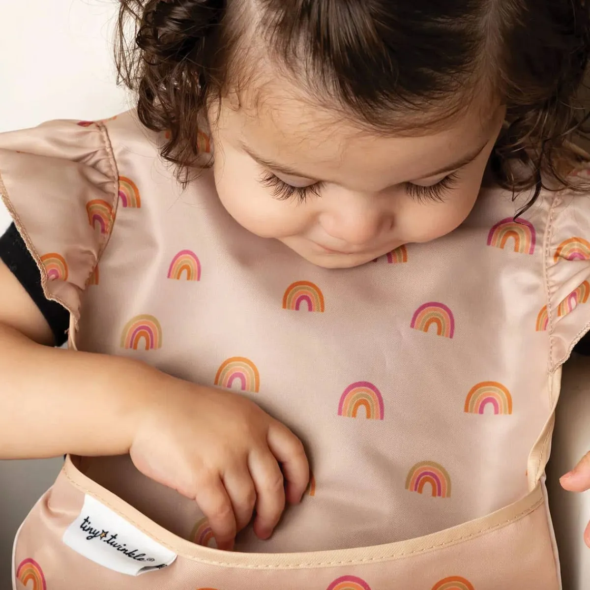 Bibs + Burps-Tiny Twinkle Mess-Proof Ruffle Easy Bib
