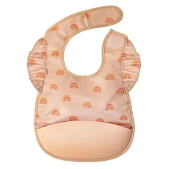 Bibs + Burps-Tiny Twinkle Mess-Proof Silicone Ruffle Pocket Bib