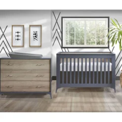 Nursery Collections|Convertible Cribs-Tulip Metro Convertible Crib & 3 Drawer