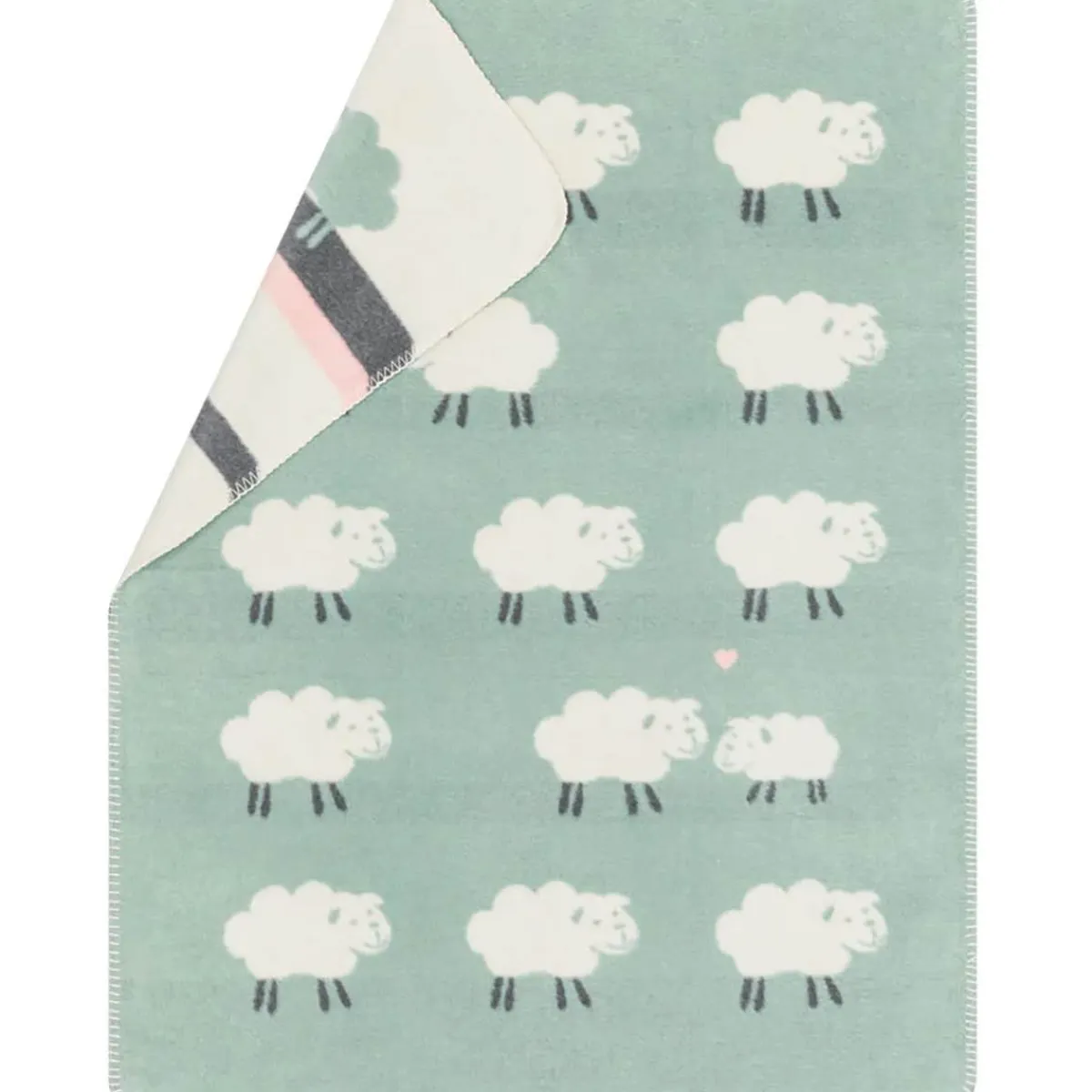 Blankets-David Fussenegger Mila Sheep Allover LIGHT GREEN