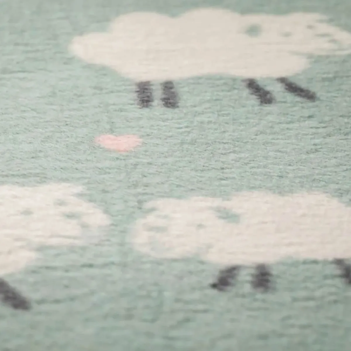 Blankets-David Fussenegger Mila Sheep Allover LIGHT GREEN