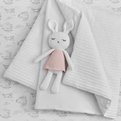 Crib Bedding Sets-Levtex Baby Mills Waffle 4 Piece Crib Set