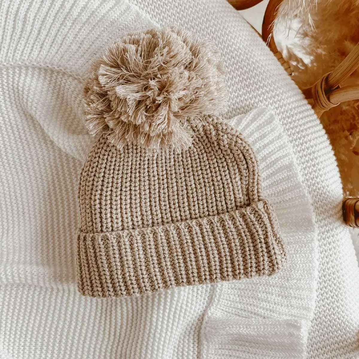 Beanies|Winter Hats-Blossom & Pear Mini Knit Beanie