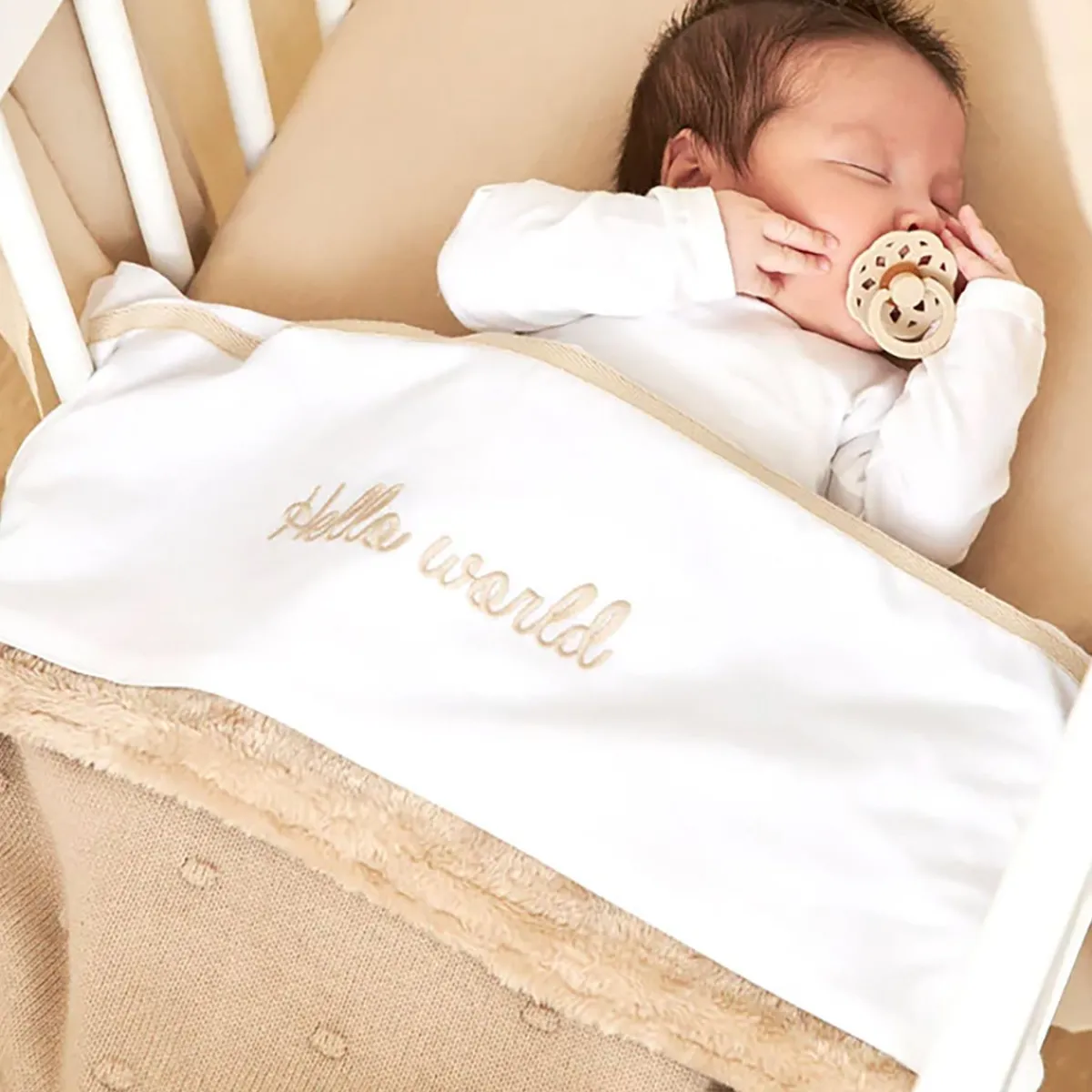 Blankets-Meyco Baby Mini Knots Teddy Crib Blanket