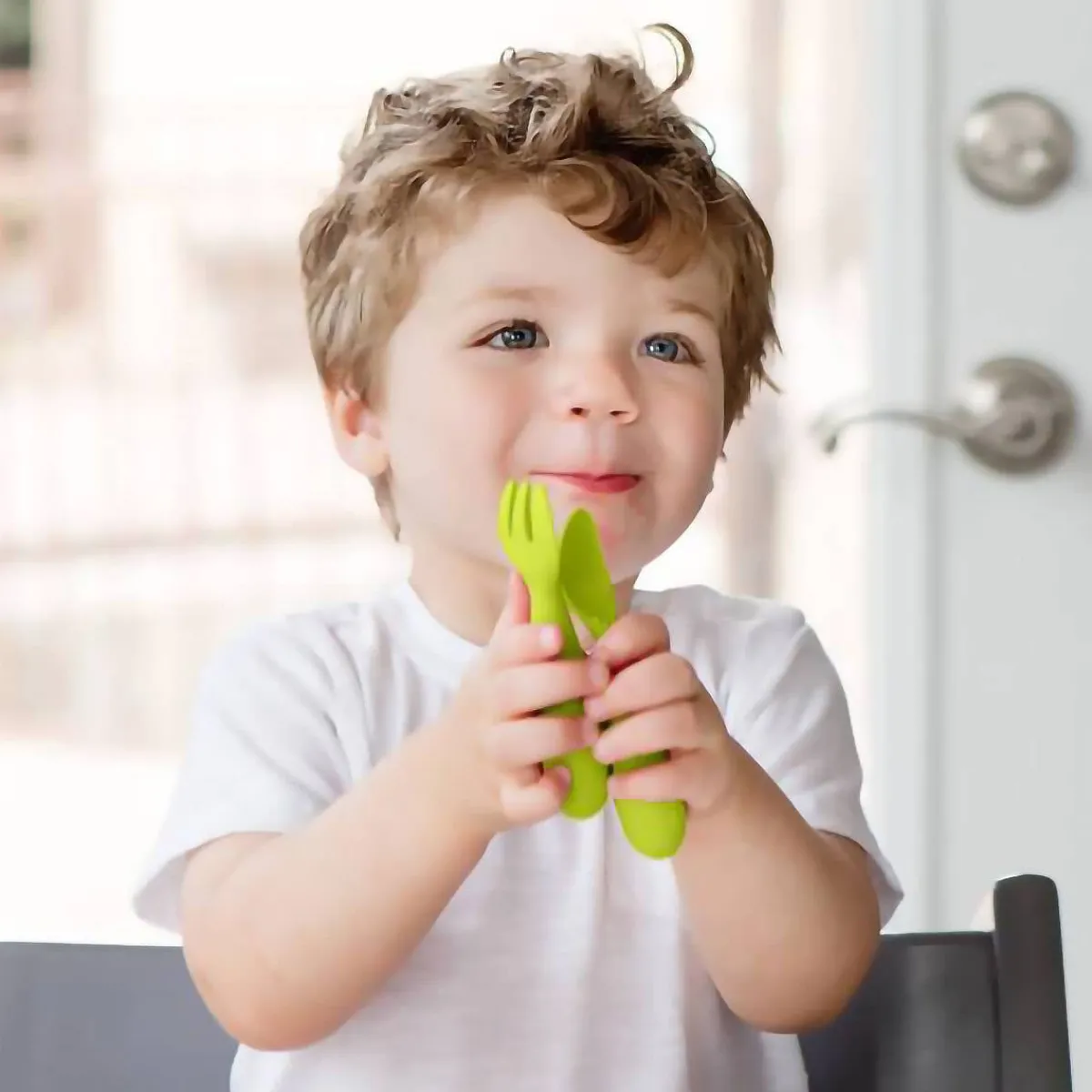 Kids Utensils|Toddler Training Utensils-Ez Pz Mini Utensils (Fork + Spoon)