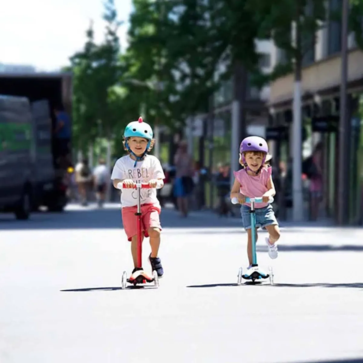 Ride-On Toys-Micro Scooters Mini2Grow Deluxe Magic LED Scooter