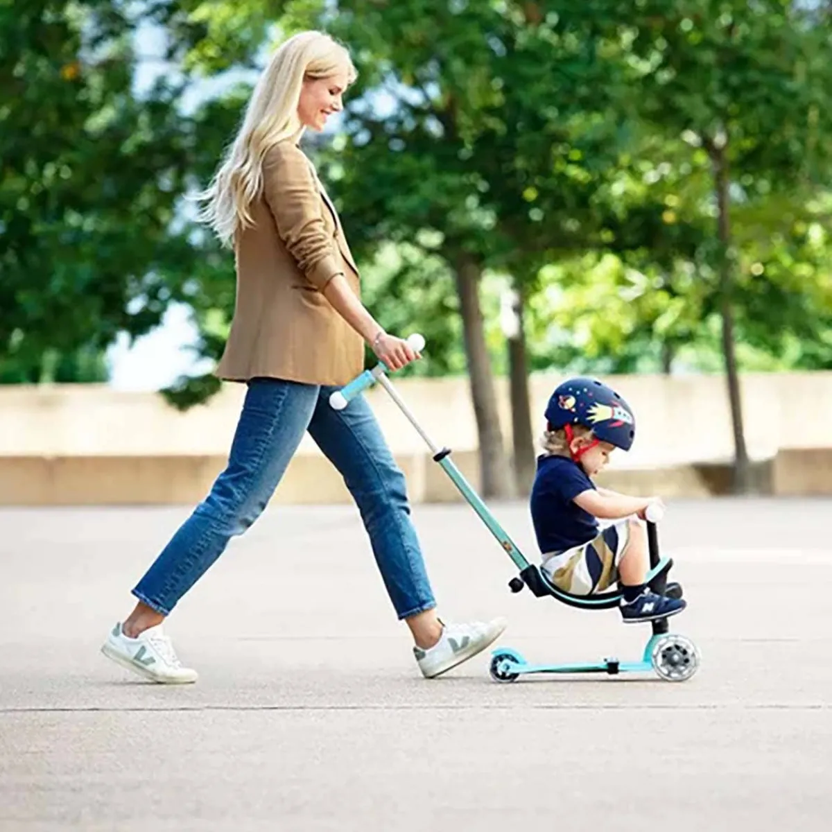 Ride-On Toys-Micro Scooters Mini2Grow Deluxe Magic LED Scooter