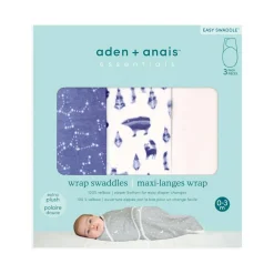 Blankets|Sleep Sacks + Wraps-aden + anais Minky Easy Swaddle Wrap (3 Pack)