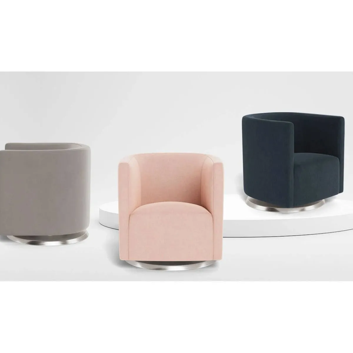 Gliders-Monte Design Mitchell Swivel Chair - Wool Fabric