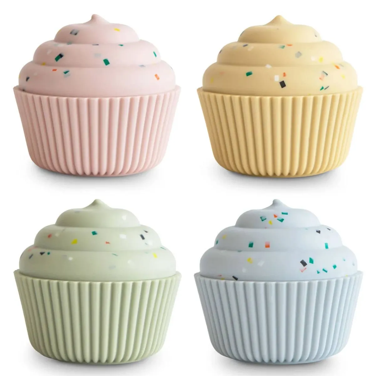 Bath Toys-Mushie Mix & Match Cupcake Toy