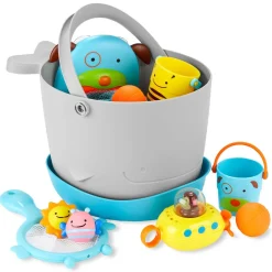 Bath Toys-Skip Hop Moby Fun-Filled Bath Bucket Gift Set