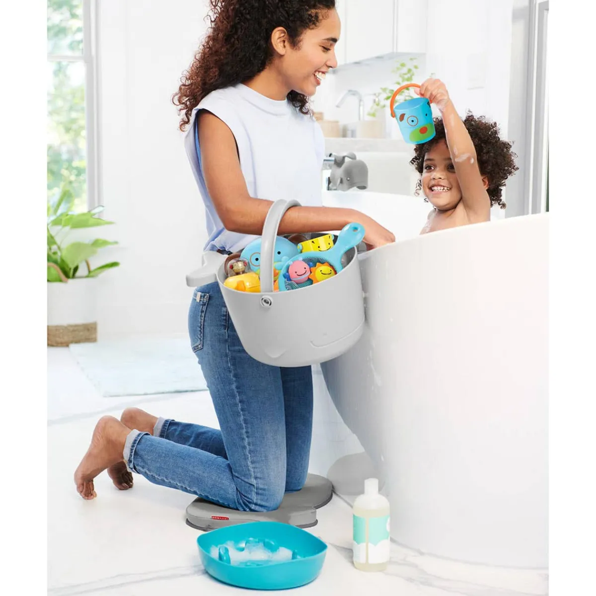 Bath Toys-Skip Hop Moby Fun-Filled Bath Bucket Gift Set
