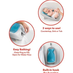 Infant Tubs-Skip Hop Moby Recline & Rinse Bather Grey
