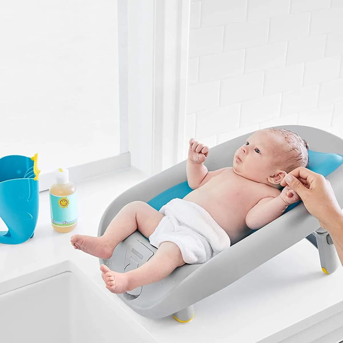 Infant Tubs-Skip Hop Moby Recline & Rinse Bather Grey