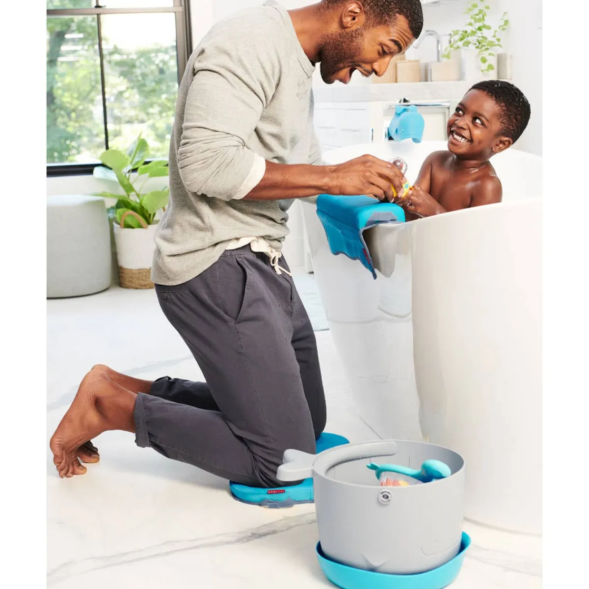 Bath Toys-Skip Hop Moby Stowaway Toy Bucket