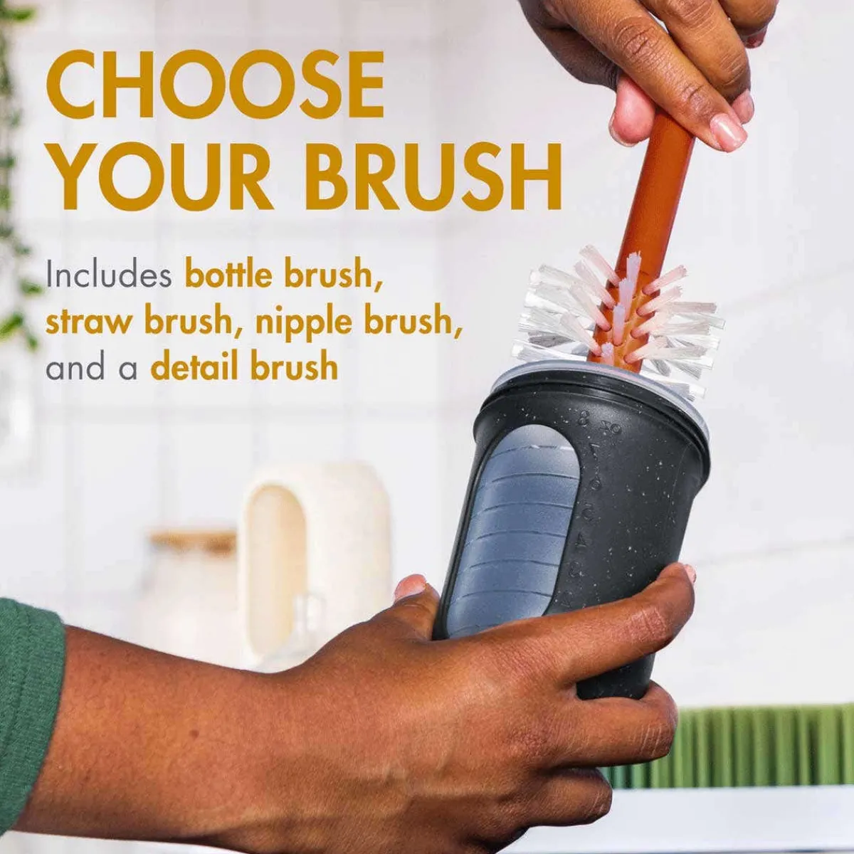 Bottle Brushes + Drying Racks-Boon Inc. Mod Brush Set