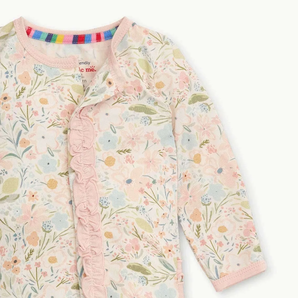 Onesies|Sleepers-Magnetic Me Modal Magnetic Ruffle Footie