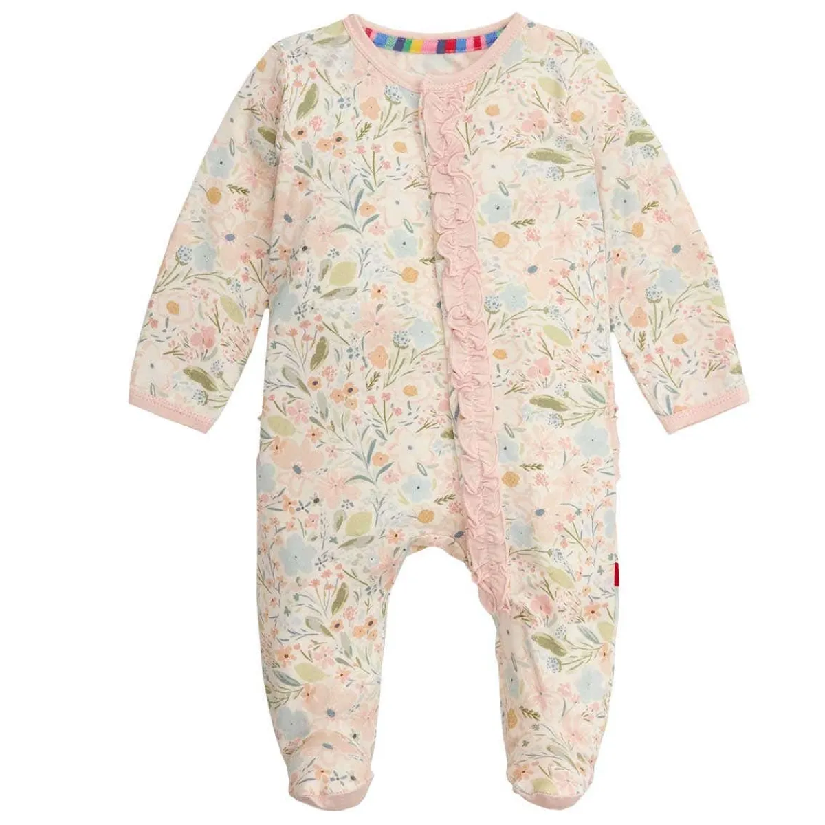 Onesies|Sleepers-Magnetic Me Modal Magnetic Ruffle Footie