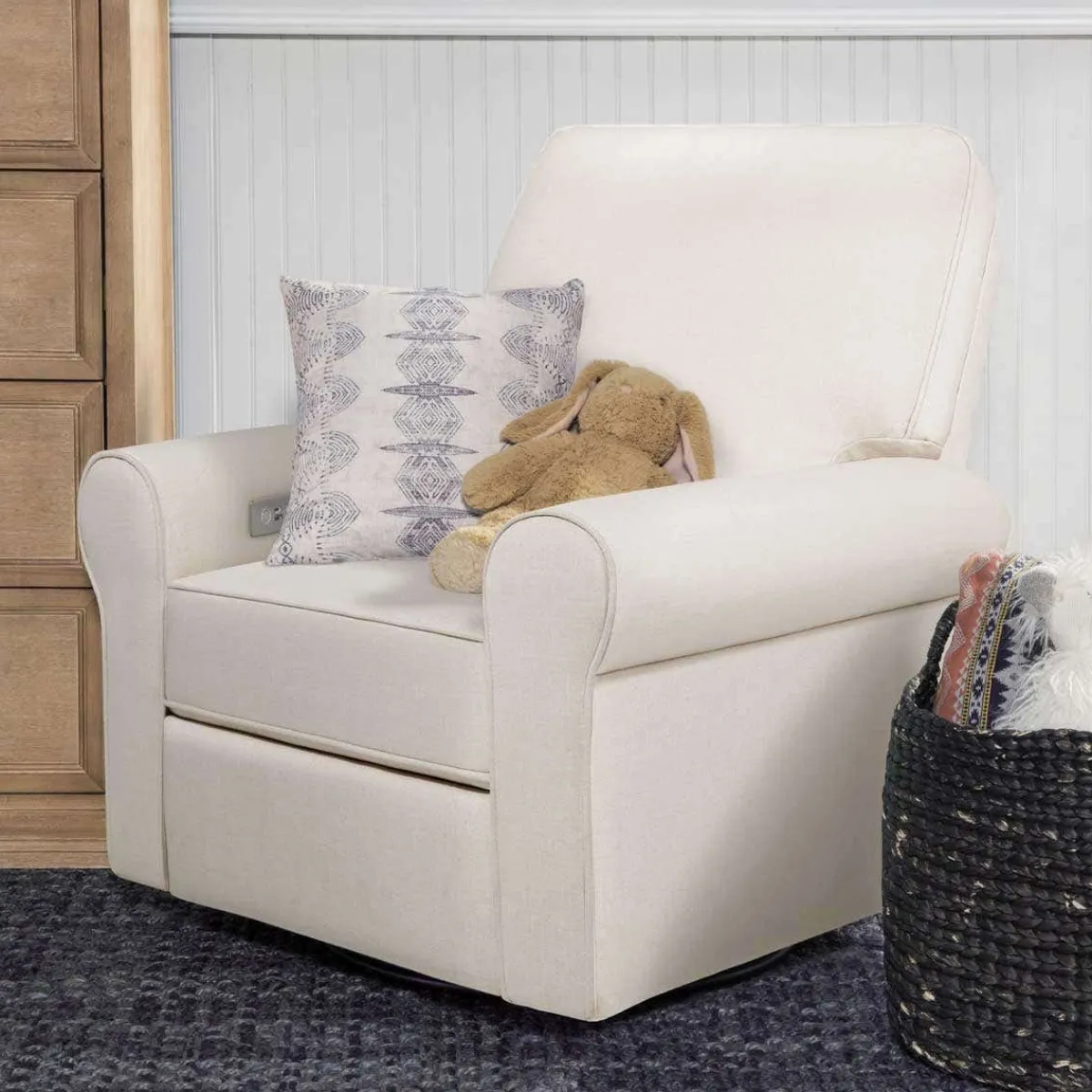 Motorized Gliders|Gliders-Monogram by Namesake Monroe Pillowback Power Recliner