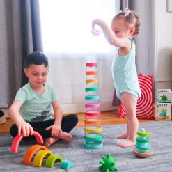 Wooden Toys|Stack + Nest Toys-Lovevery Montessori Rainbow