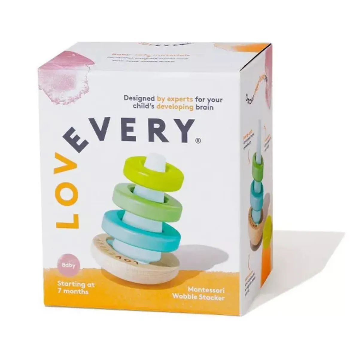 Play + Learn Toys|Stack + Nest Toys-Lovevery Montessori Wobble Stacker