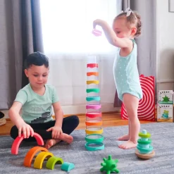 Play + Learn Toys|Stack + Nest Toys-Lovevery Montessori Wobble Stacker
