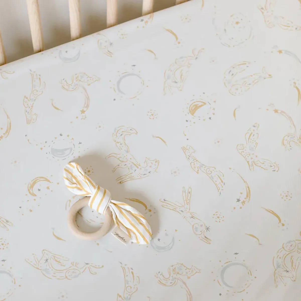 Crib Fitted Sheets-Pehr Moondance Crib Sheet