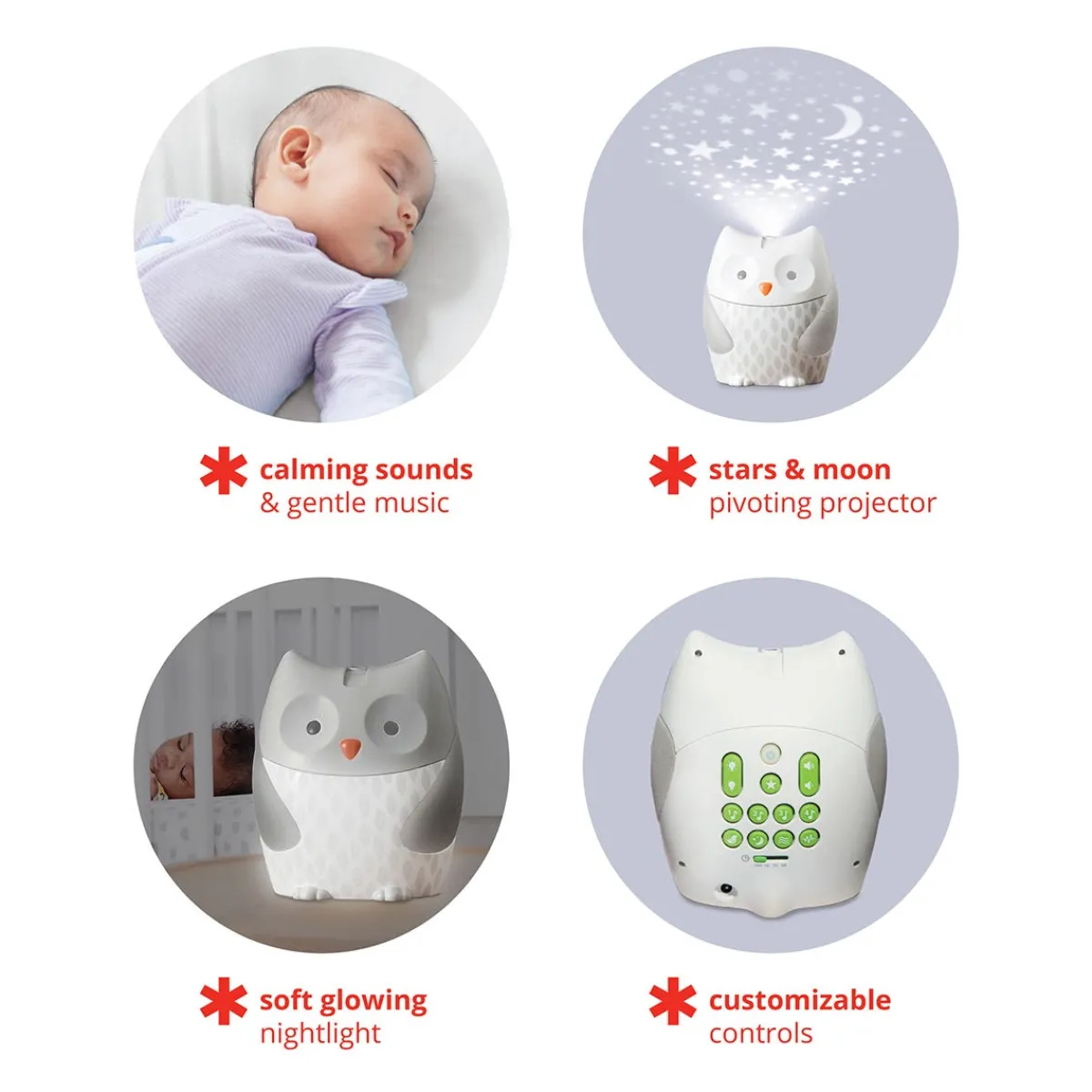 Sound + Light Machines|Lighting-Skip Hop Moonlight & Melodies Sound Machine Owl