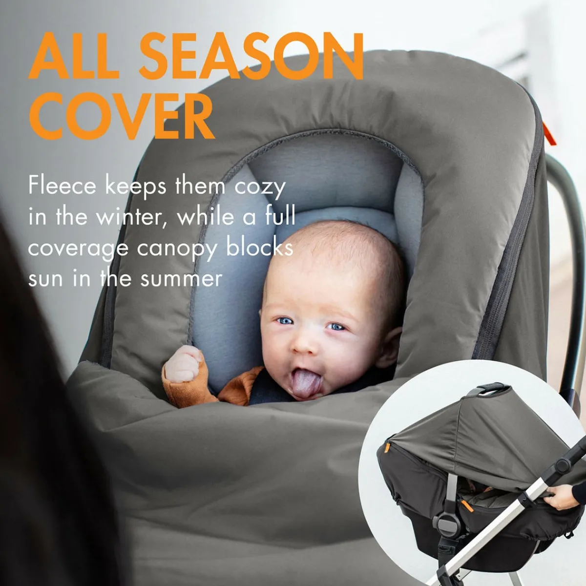 Nursing Scarves|Car Seat Accessories-Boon Inc. Morph Car Seat Cover Charcoal