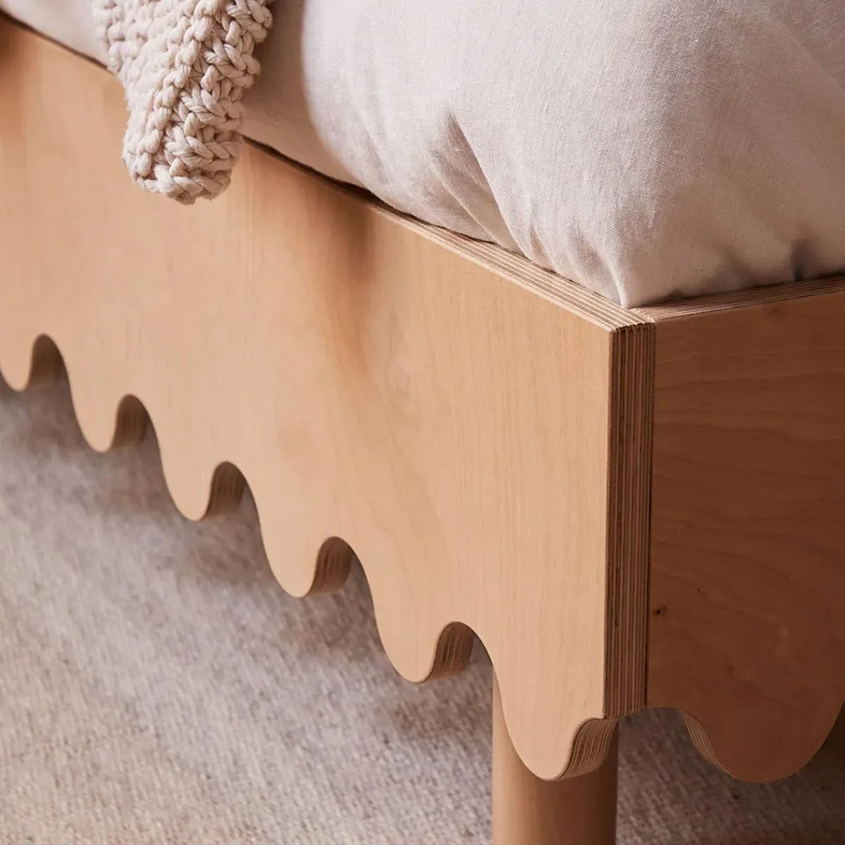 Twin Beds + Trundles-Oeuf Moss Twin Bed