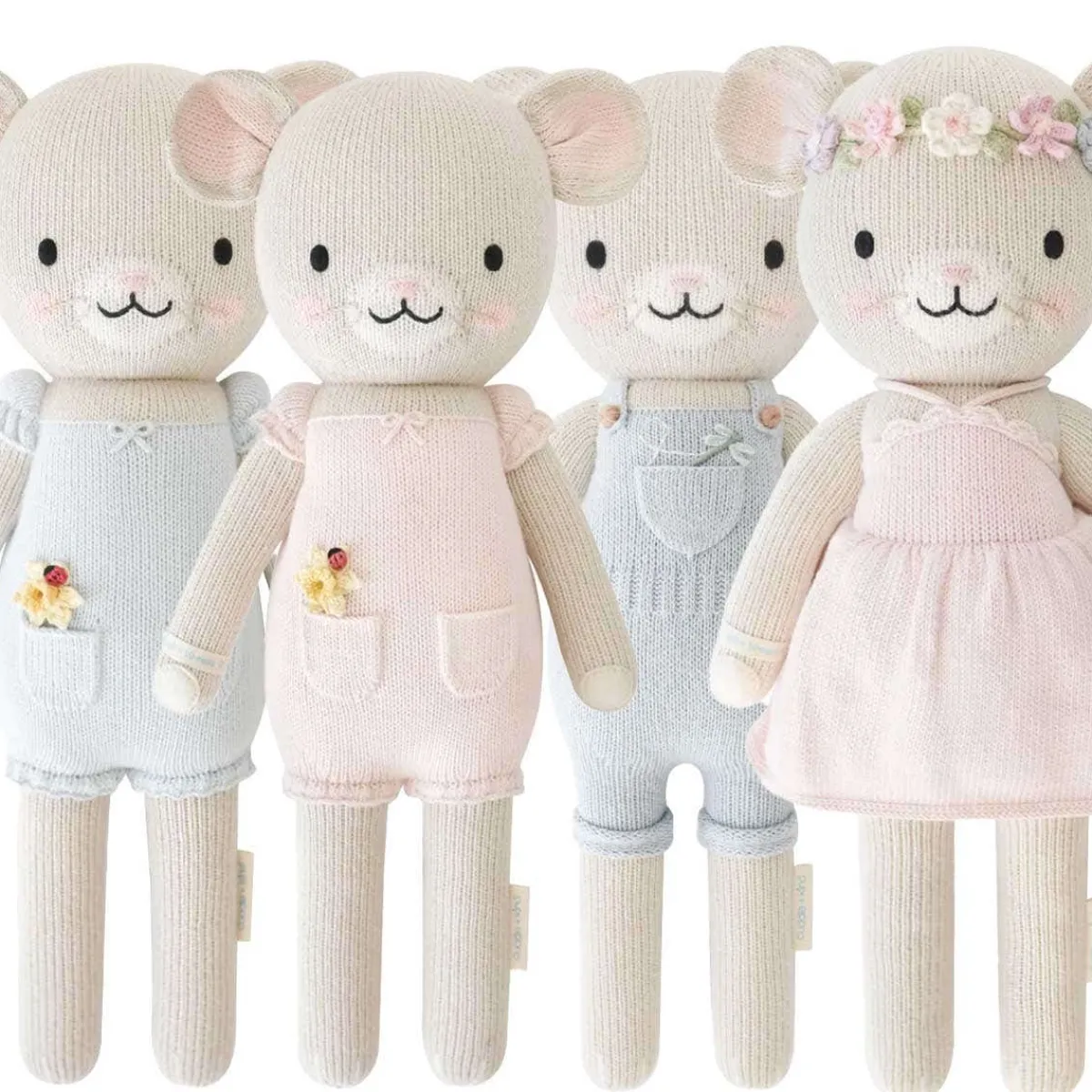 Knit Animals-cuddle + kind Mouse Big Knit Doll