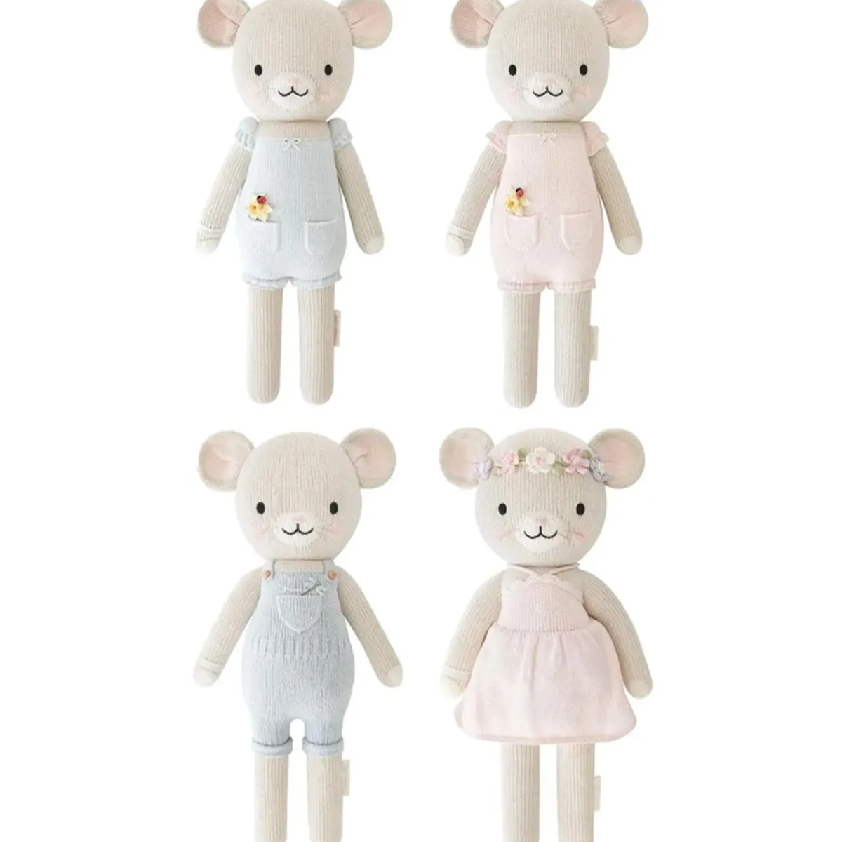 Knit Animals-cuddle + kind Mouse Big Knit Doll