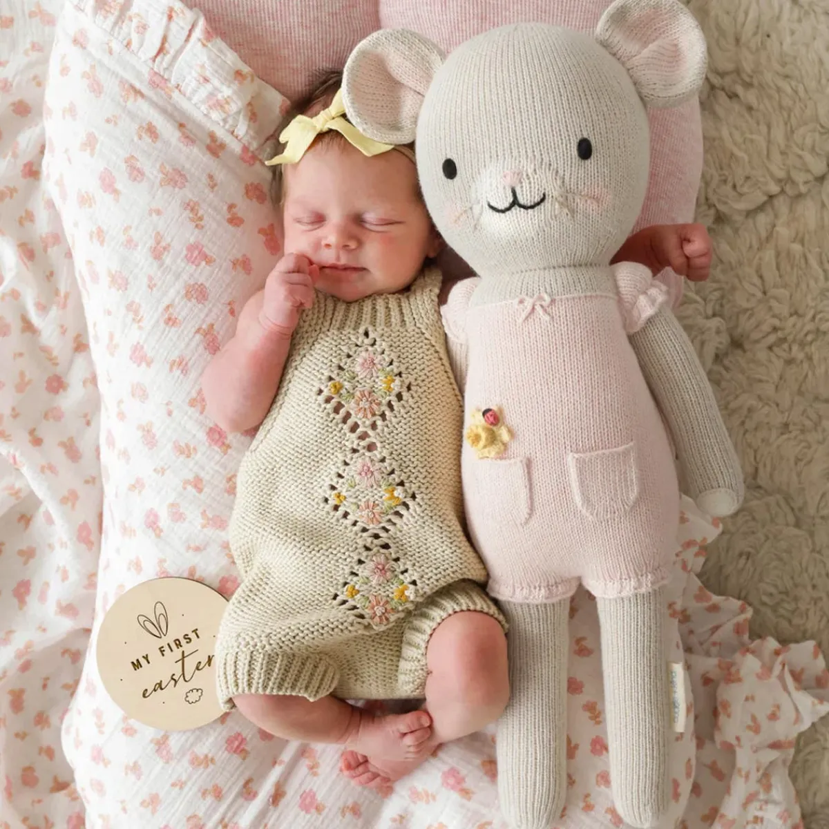 Knit Animals-cuddle + kind Mouse Big Knit Doll