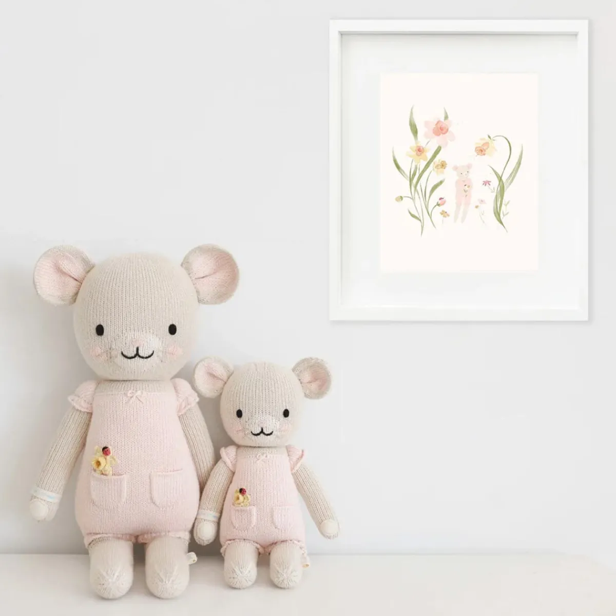 Knit Animals-cuddle + kind Mouse Big Knit Doll