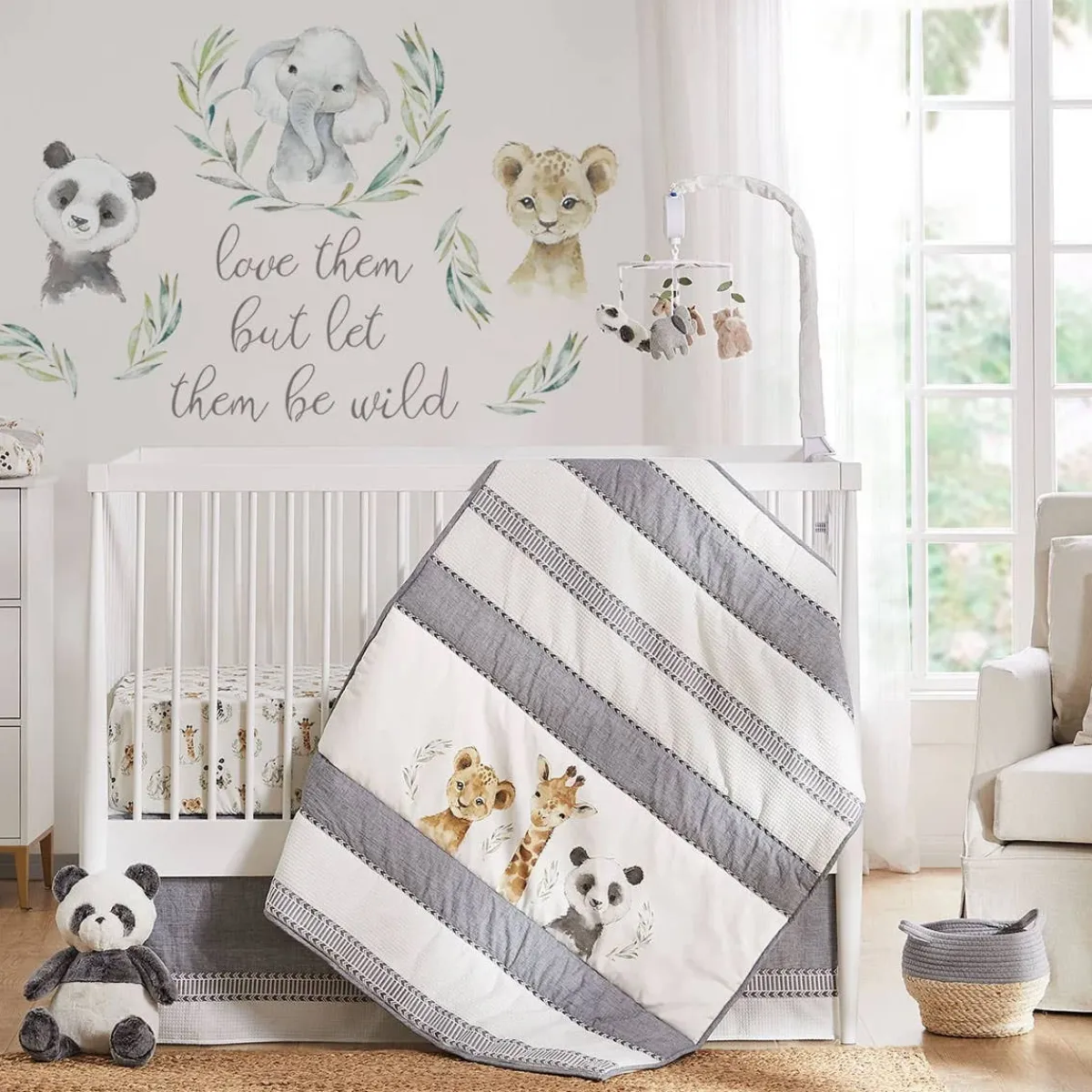 Crib Bedding Sets-Levtex Baby Mozambique 4 Piece Crib Set