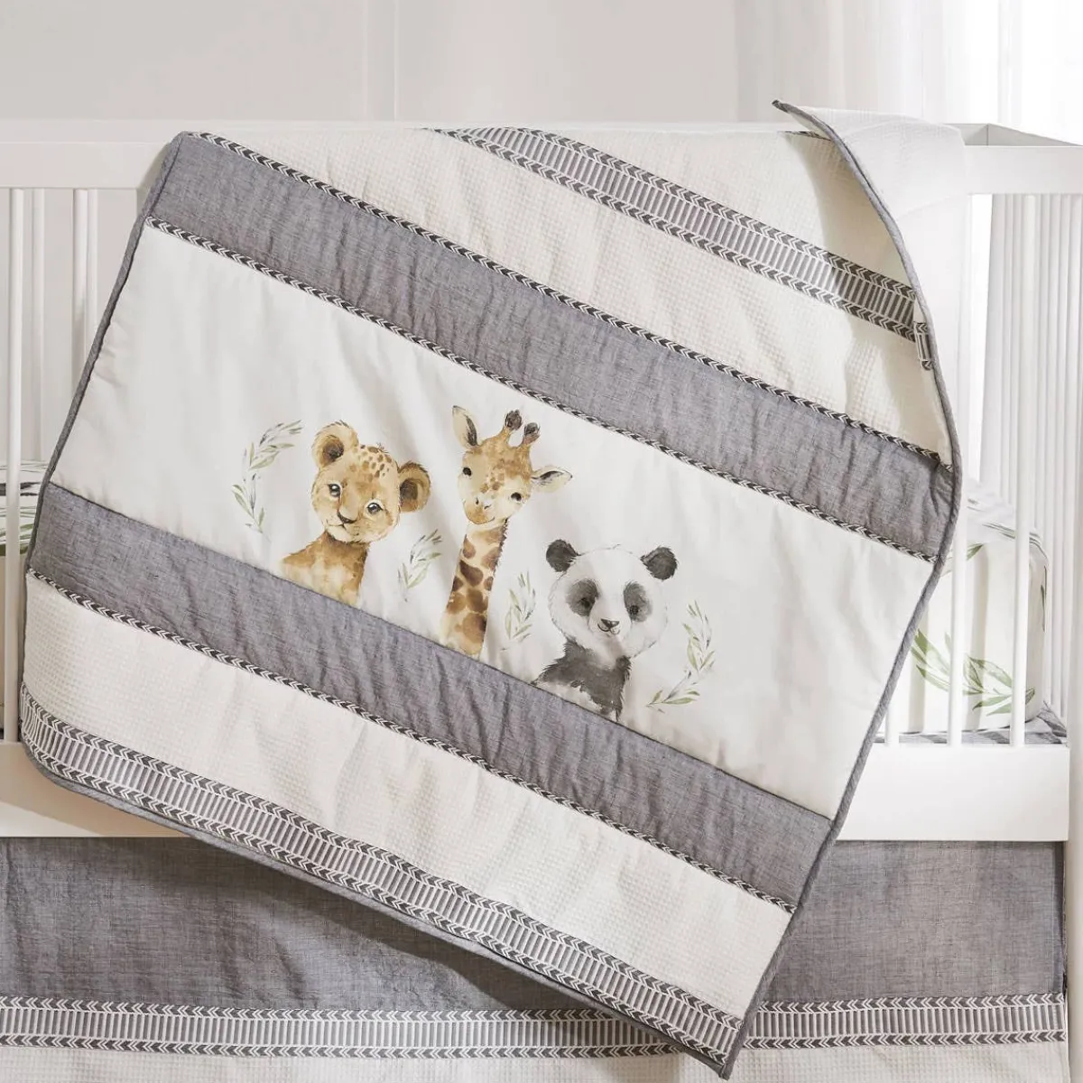 Crib Bedding Sets-Levtex Baby Mozambique 4 Piece Crib Set