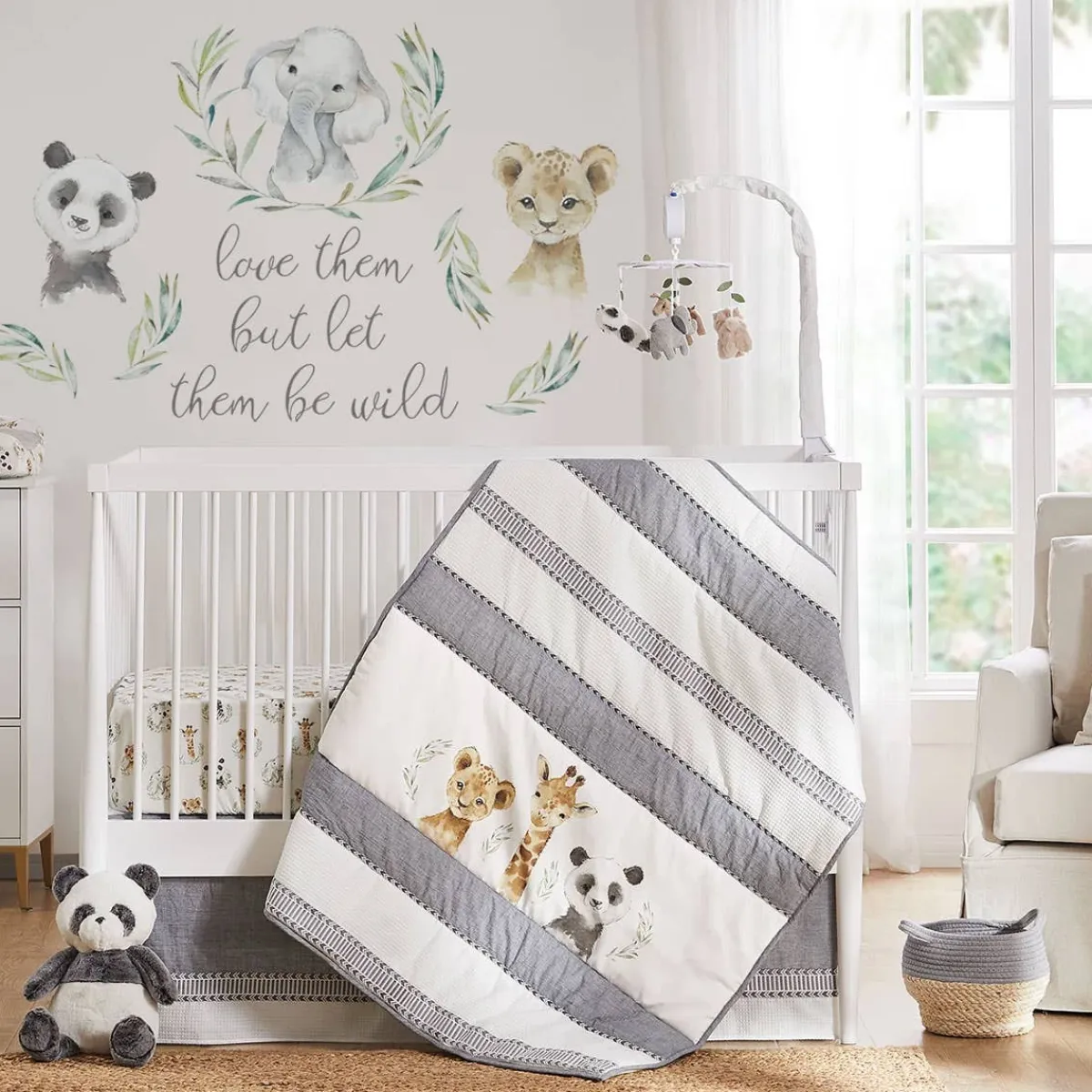 Crib Fitted Sheets-Levtex Baby Mozambique Crib Sheet