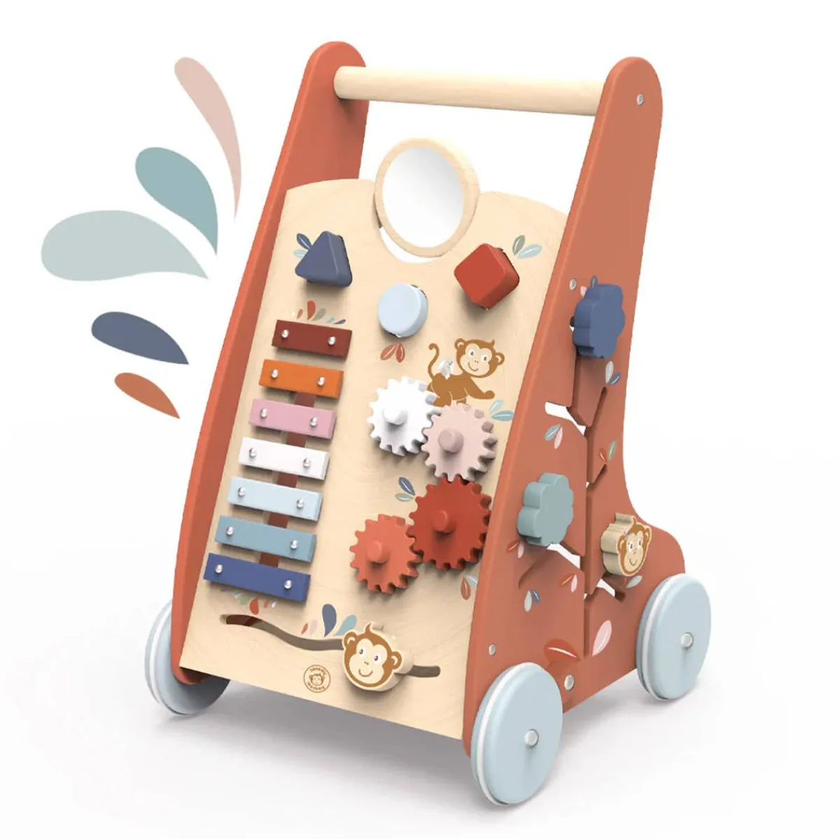 Wooden Toys|Baby Walkers-Speedy Monkey Multi Activity Walker