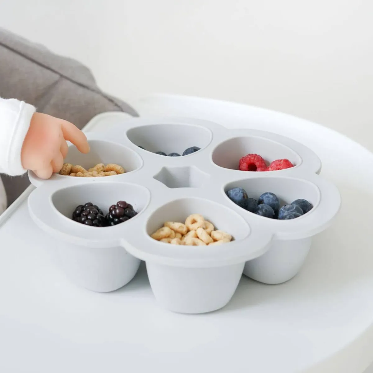 Baby Food Prep + Storage-Beaba Multiportions with Cover (3 oz)
