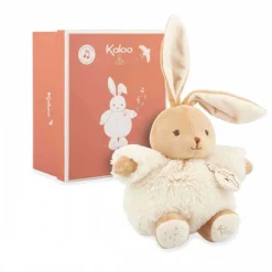 Plush Animals-Kaloo Musical Round Rabbit Cream