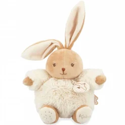 Plush Animals-Kaloo Musical Round Rabbit Cream