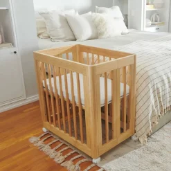 Crib Fitted Sheets-Babyletto Muslin All-Stages Midi Crib Sheet