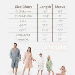 Towels + Cloths-Comfycubs Muslin Bathrobe (6-12M)