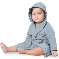 Towels + Cloths-Comfycubs Muslin Bathrobe (6-12M)