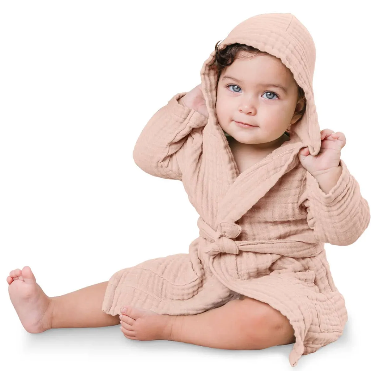Towels + Cloths-Comfycubs Muslin Bathrobe (6-12M)