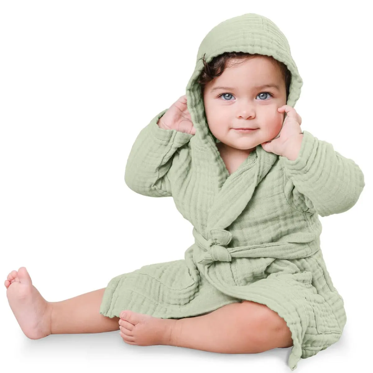 Towels + Cloths-Comfycubs Muslin Bathrobe (6-12M)