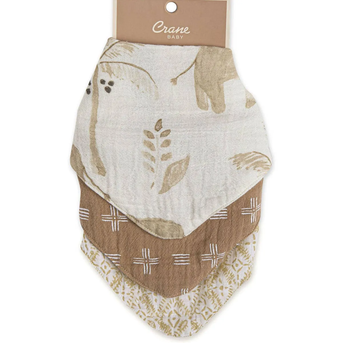 Bibs + Burps-Crane Baby Muslin Bib Set