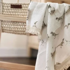 Blankets-MustBeBaby Muslin Blanket with Fringe